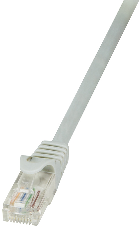 4052792023671 - CP2012U RJ45 Netzwerkkabel Patchkabel cat 6 u utp 025 m Grau mit Rastnasenschutz 1 St - Logilink