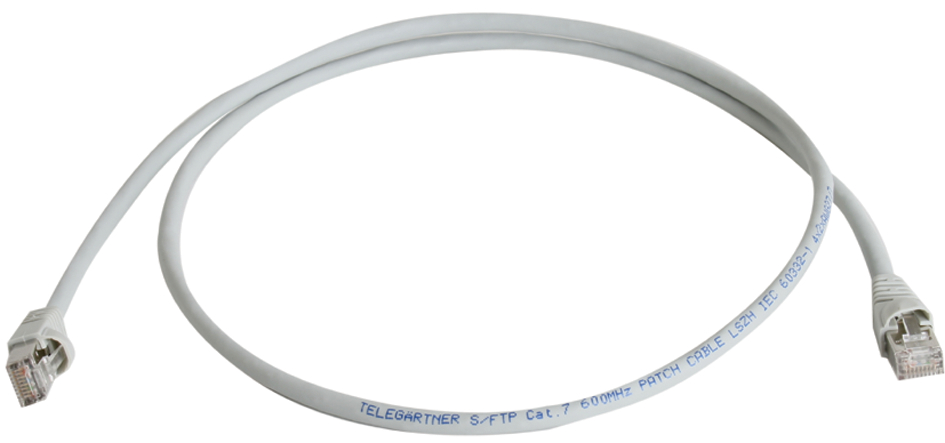 4018359286651 - L00004A0054 RJ45 Netzwerkkabel Patchkabel CAT 6a S FTP 750 m Grau Flammwidrig mit Rastnasenschutz Paarschirm doppelt geschirmt Halogenfrei