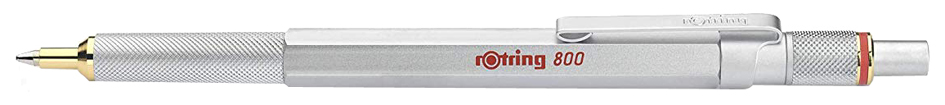 4895151500068 - rOtring 800 Kugelschreiber | mittlere Spitze | silberner Tinte | schwarzer Schaft | nachfüllbar