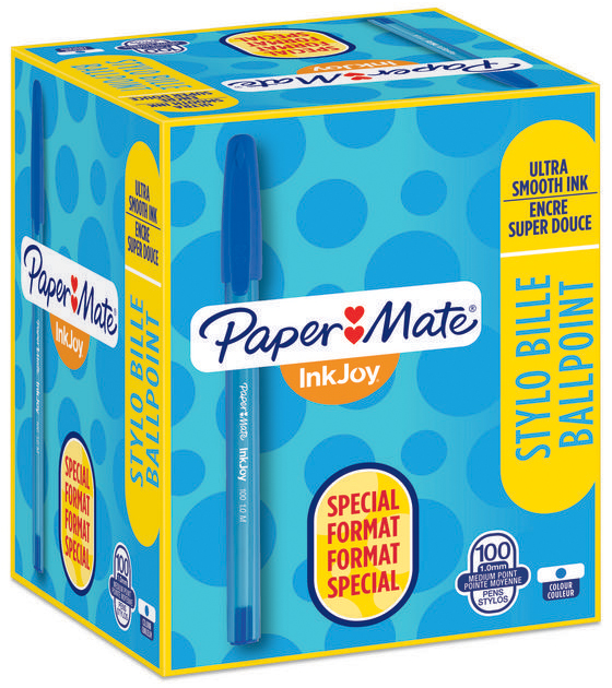 3501170977422 - Paper Mate InkJoy 100ST Kugelschreiber | mittlere Spitze (10 mm) | Blau | 100 Stück