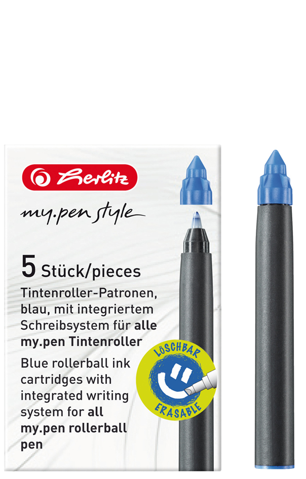 herlitz Tintenroller-Patronen my.pen, königsblau
