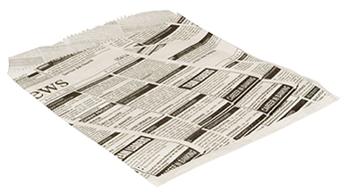 PAPSTAR Hamburger-Tüte , Newsprint, , 160 x 180 mm