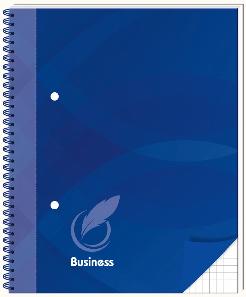RNK Verlag Spiralbuch , Business blau, , DIN A5, kariert