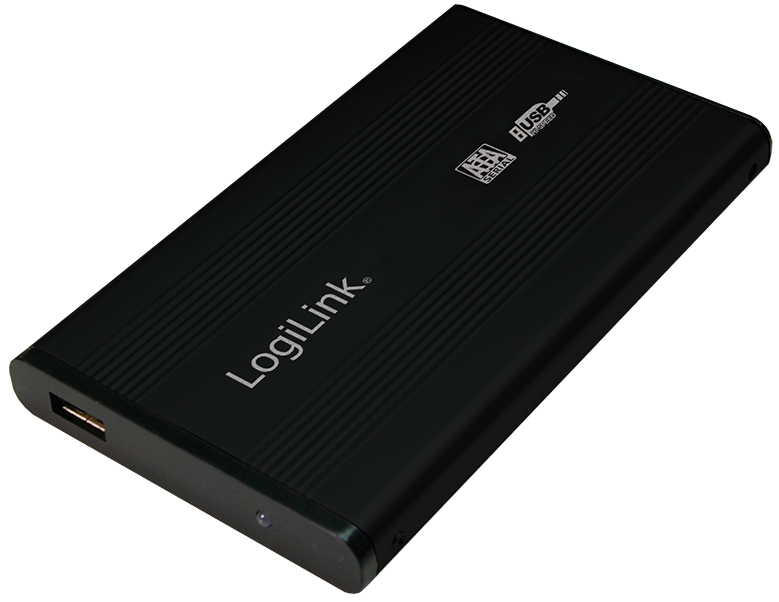 LogiLink 2,5,  SATA Festplatten-Gehäuse, USB 2.0, schwarz