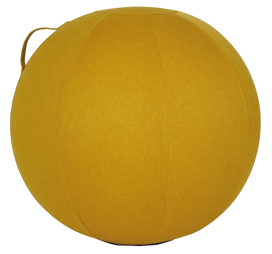 3129710016471 - Alba Ergoball Ergonomischer Sitzball Stoff Senfgelb 120 kg MHBALL J 65 mm x 65 mm