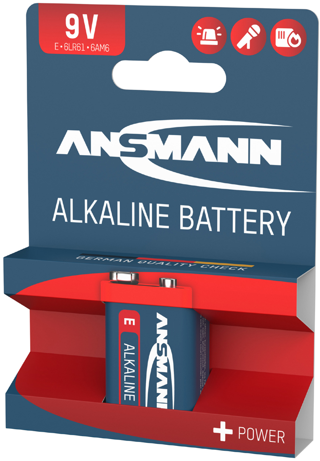 ANSMANN Alkaline , RED,  Batterie, 9V E-Block