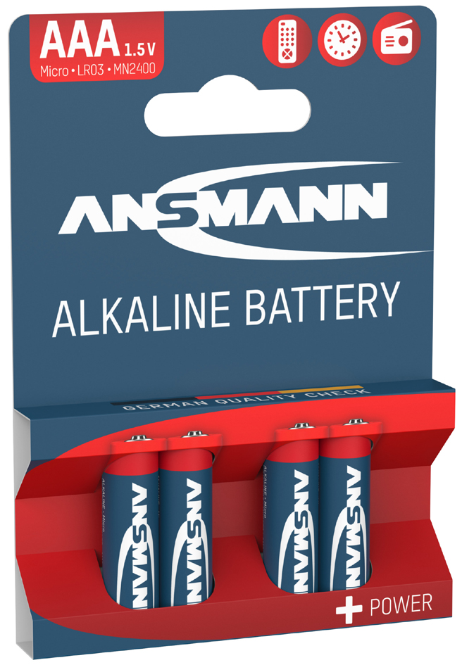 ANSMANN Alkaline Batterie , RED, , Micro AAA, 4er Blister