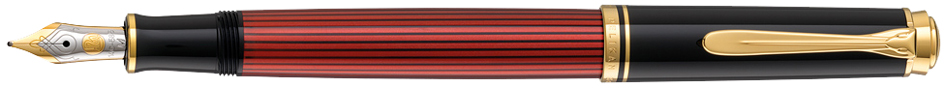 Pelikan Füllhalter , Souverän 400, , schwarz/rot, EF