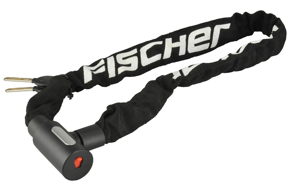 FISCHER Ketten-Fahrradschloss, Länge: 900 mm, schwarz