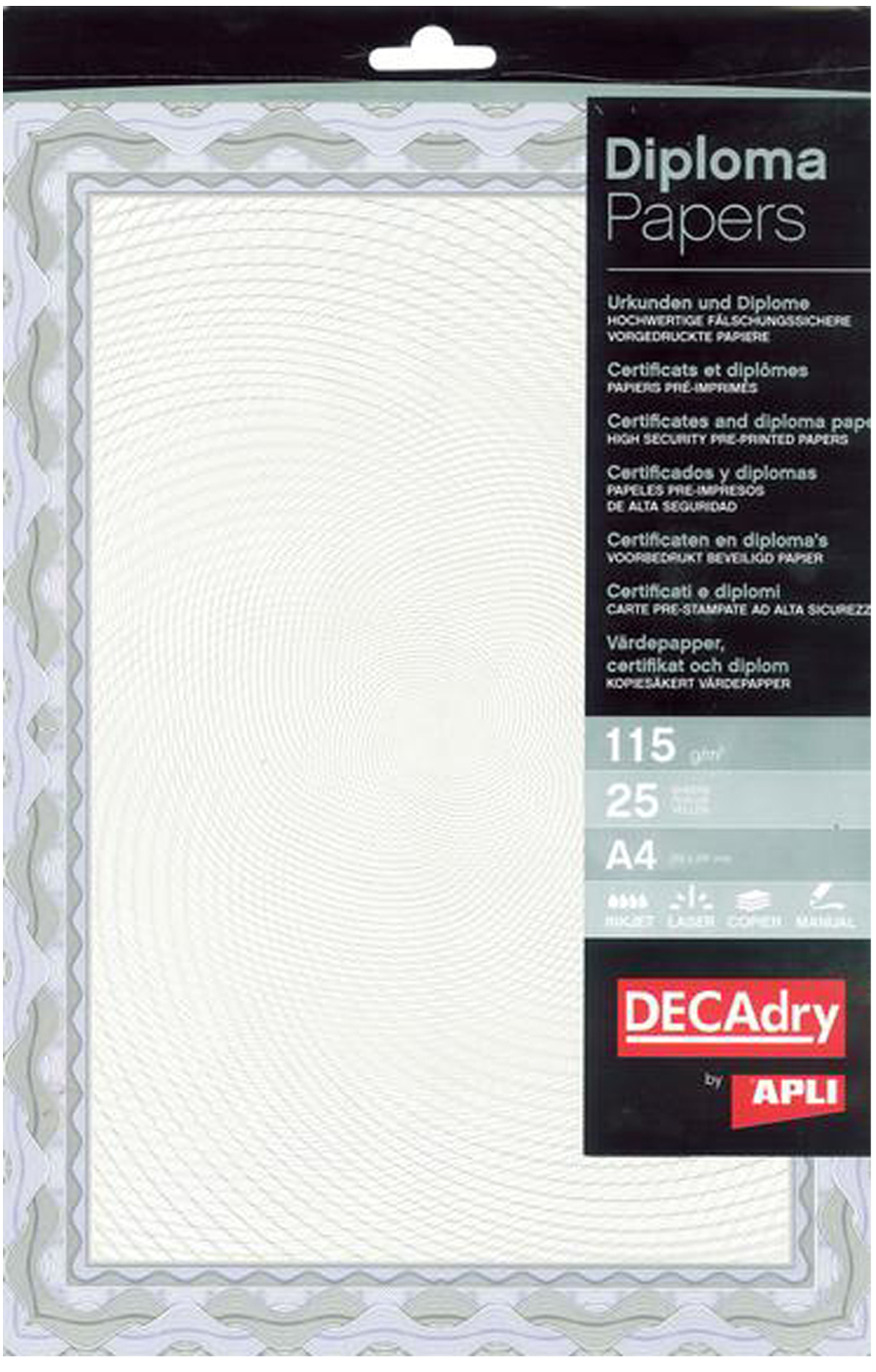 5413493187588 - Design-Papier Diploma DIN A4 115 g qm blau