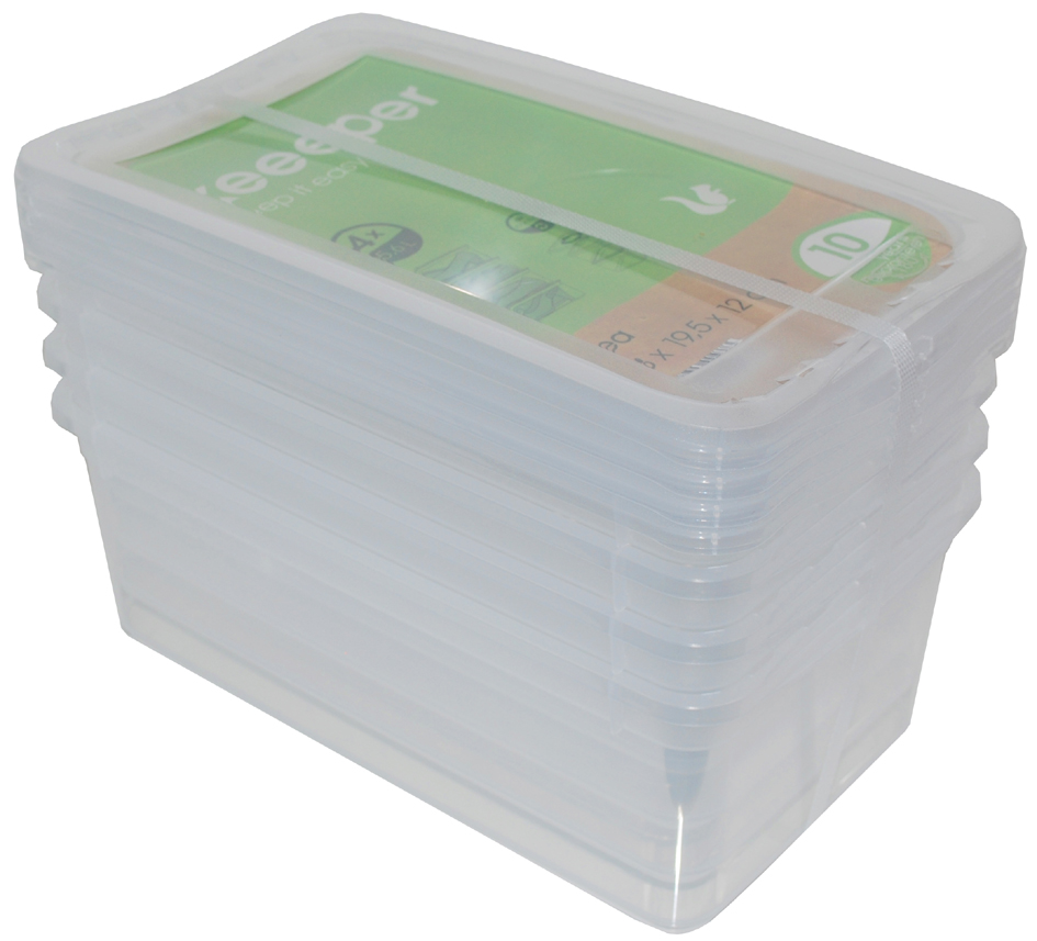 4052396011876 - Aufbewahrungsbox KEEEPER bea Aufbewahrungsboxen Gr B H T 335 cm x 18 cm x 39 cm farblos (transparent) Aufbewahrungsbox Stapelbox Körbe Boxen Aufbewahrungsboxen 3 x 18 L mit Air Control-System