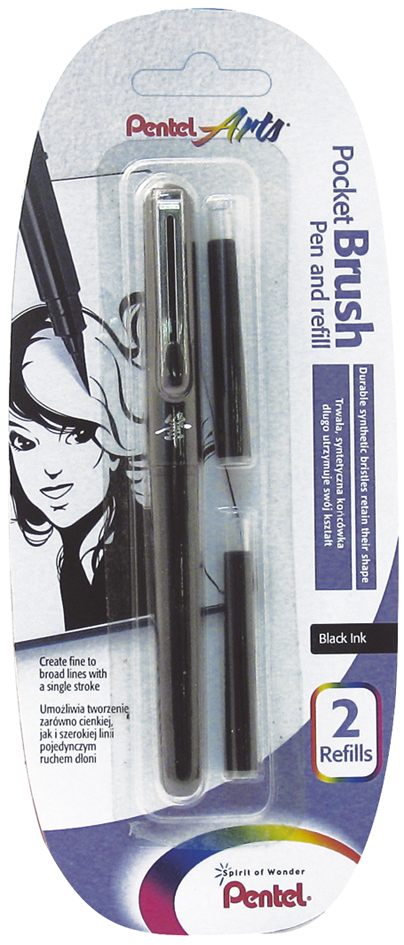 5011433132430 - PentelArts Brush Pen Pinselstift Gehäuse schwarz