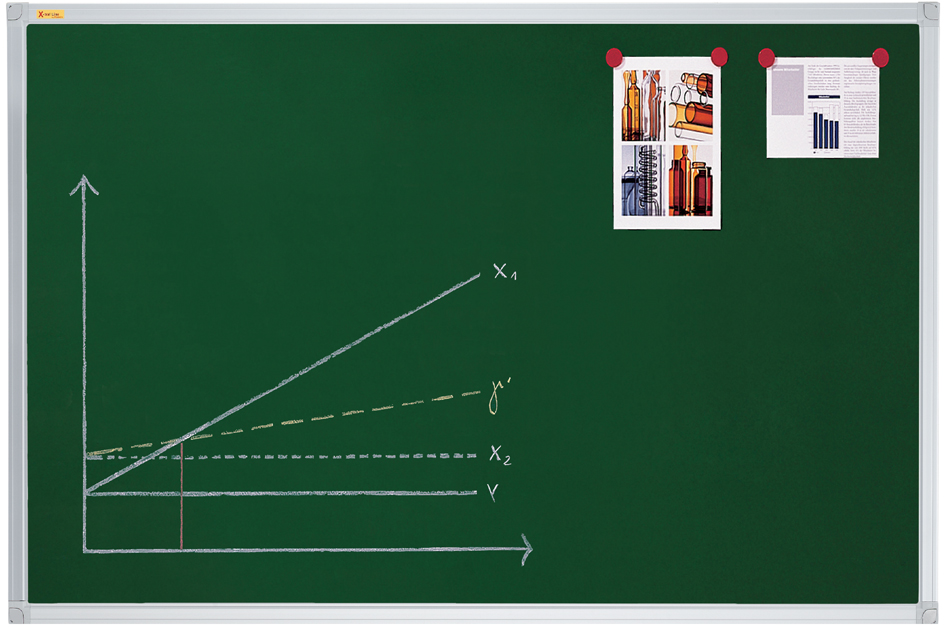 FRANKEN Kreidetafel X-tra! Line, 900 x 600 mm, dunkelgrün