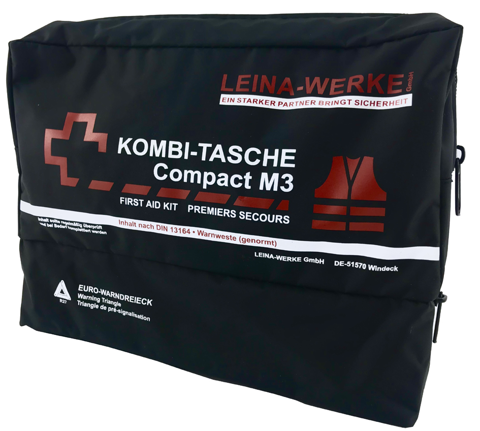 4011166190142 - LEINA KFZ-Kombitasche Compact M3 Inhalt DIN 13164 schwarz