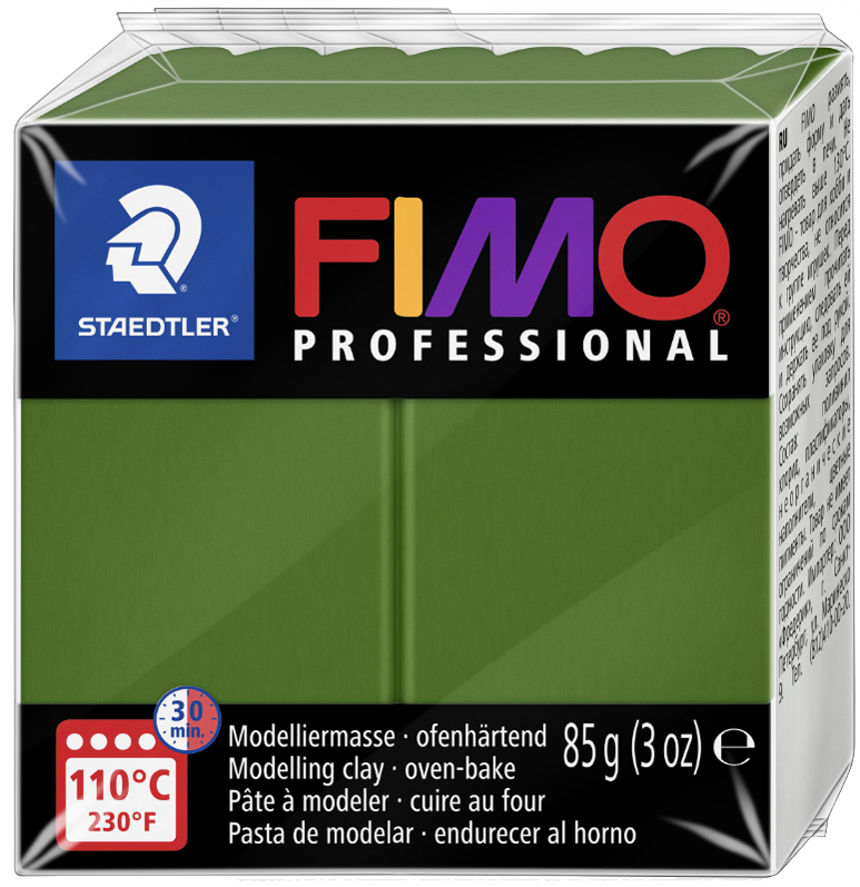 4007817800232 - 4 x Modelliermasse Fimo Professional blattgrün 85g