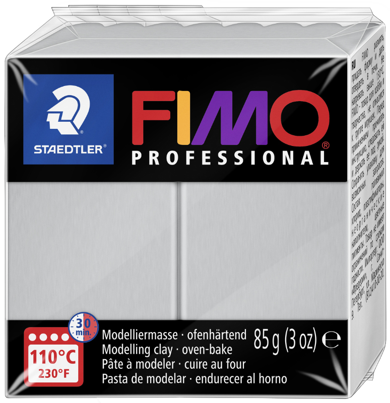 4007817800294 - 4 x Modelliermasse Fimo Professional delfingrau 85g