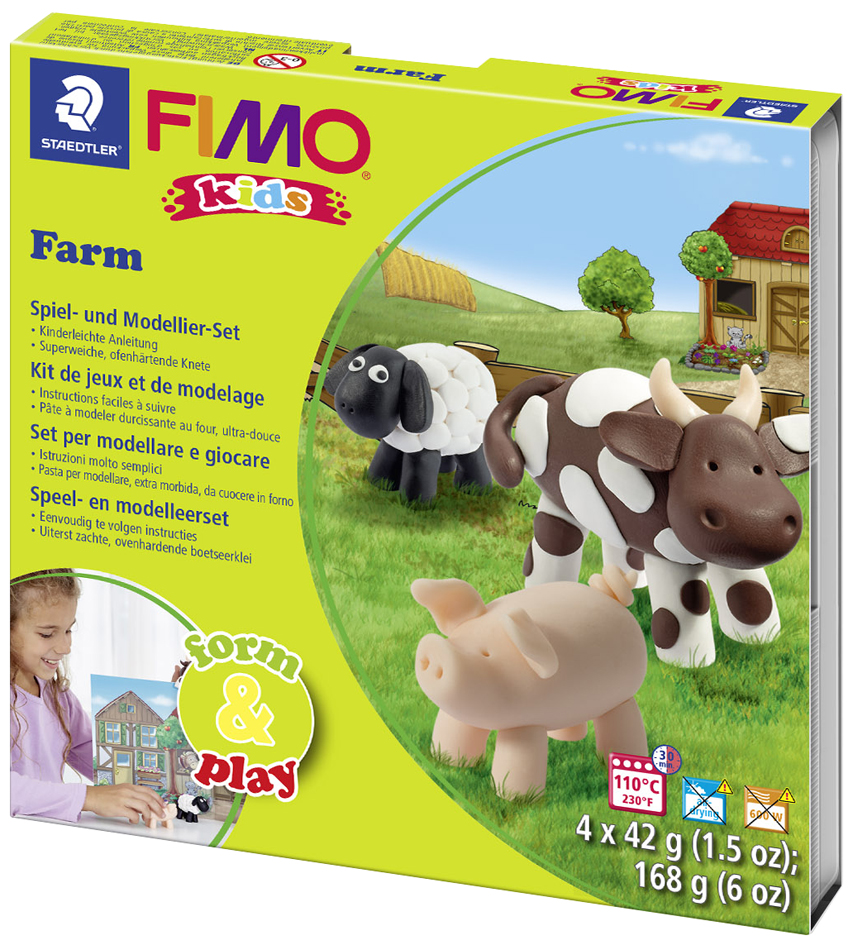 FIMO kids Modellier-Set Form & Play , Farm, , Level 1