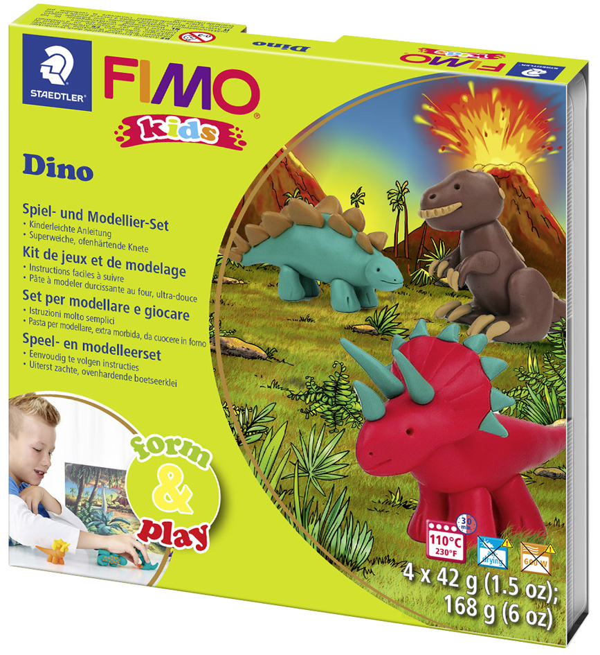 FIMO kids Modellier-Set Form & Play , Dino, , Level 2