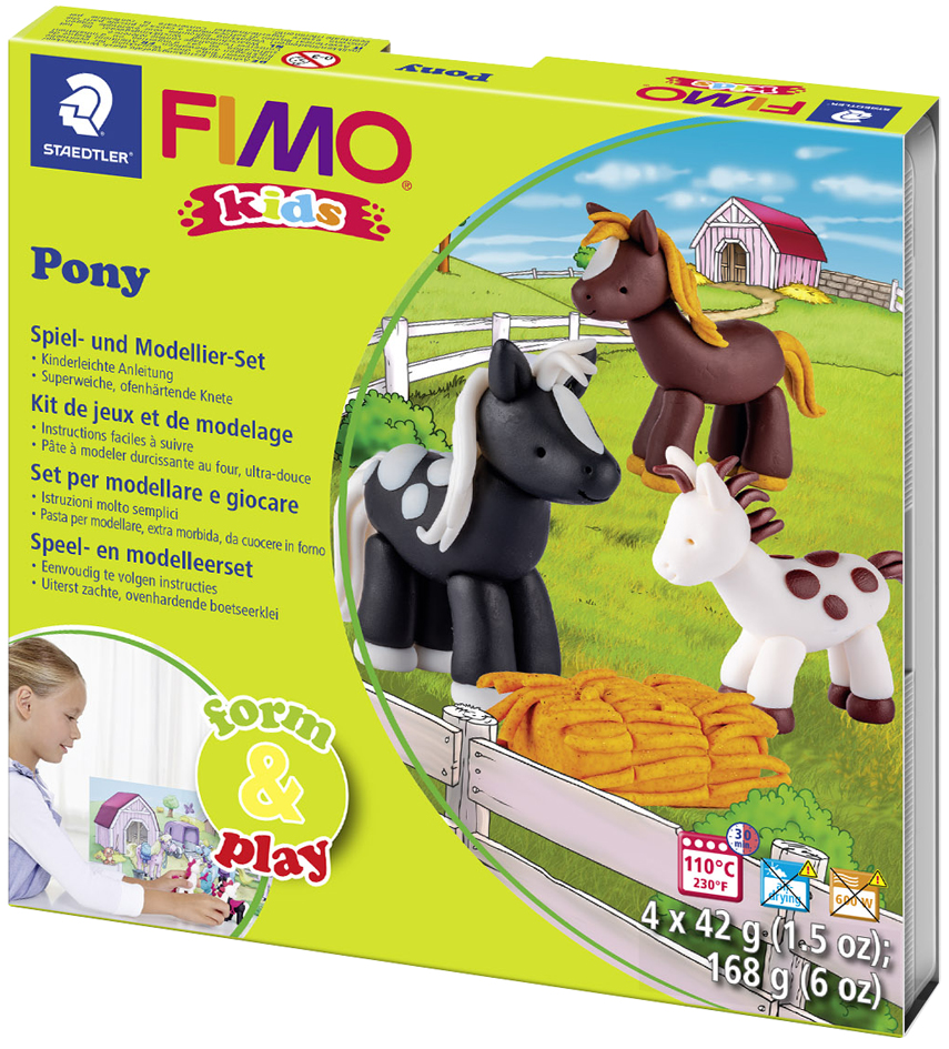 FIMO kids Modellier-Set Form & Play , Pony, , Level 2