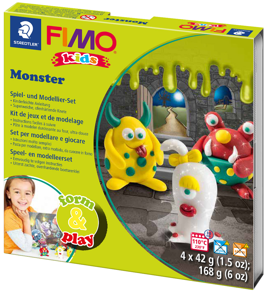 FIMO kids Modellier-Set Form & Play , Monster, , Level 1