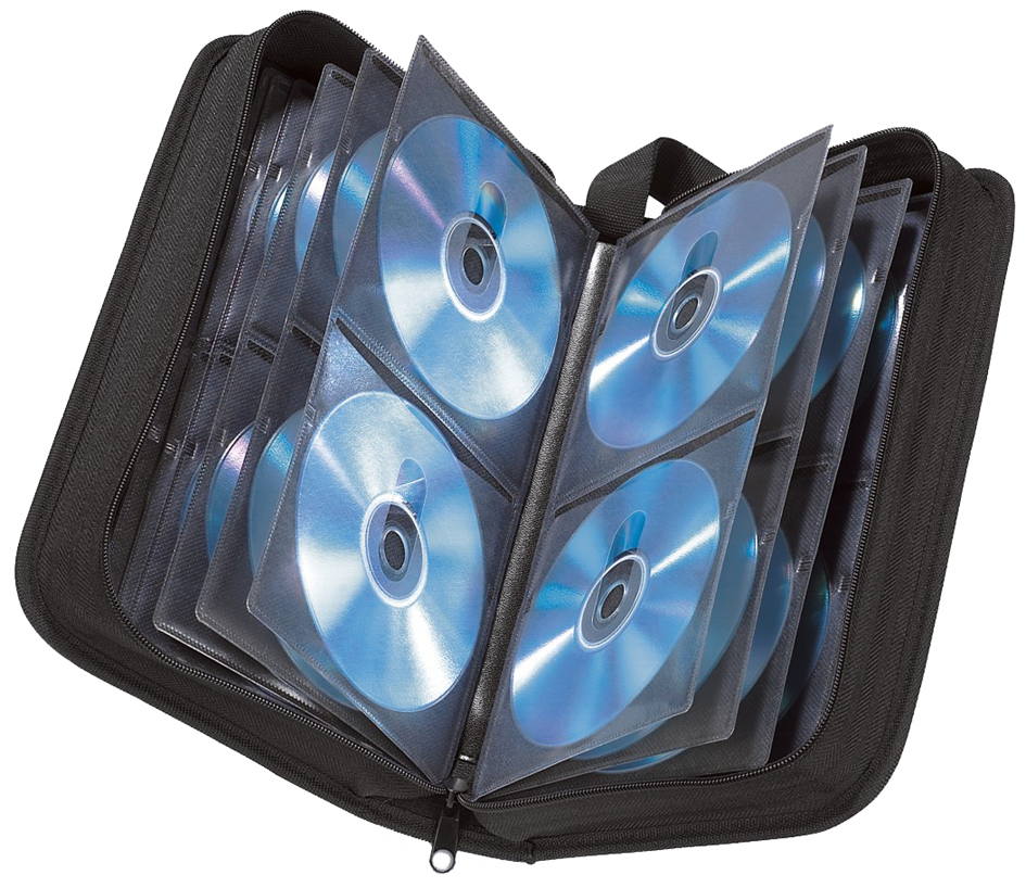 hama CD-/DVD-Tasche, Nylon, für 104 CD, s/DVD, s, schwarz