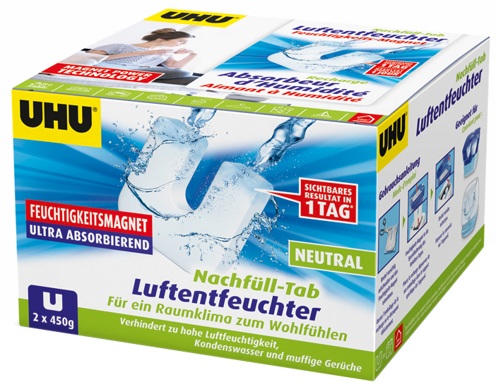 4026700531657 - Luftentfeuchter Feuchtigkeitsmagnet Neutral 2 x 450 g Luftentfeuchter - UHU