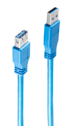 4017538042279 - SHVP BS77132 - USB 30 Kabel A Stecker auf A Buchse blau 18  m