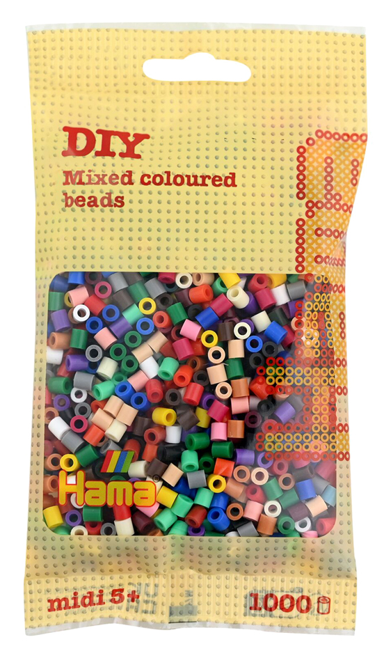 0028178207670 - Hama® Bügelperlen Midi - Vollton Mix 1000 Perlen (22 Farben)