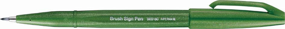 PentelArts Faserschreiber Brush Sign Pen SES 15, olivgrün