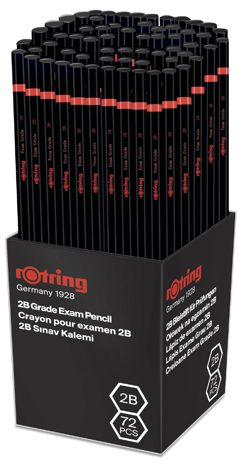 3026980900687 - rOtring Woodcase Bleistifte | 2B Prüfungsnote | Schwarz | 4 Stück