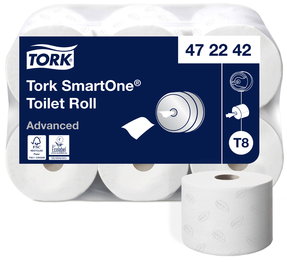 TORK Großrollen-Toilettenpapier SmartOne, 2-lagig, 207 m