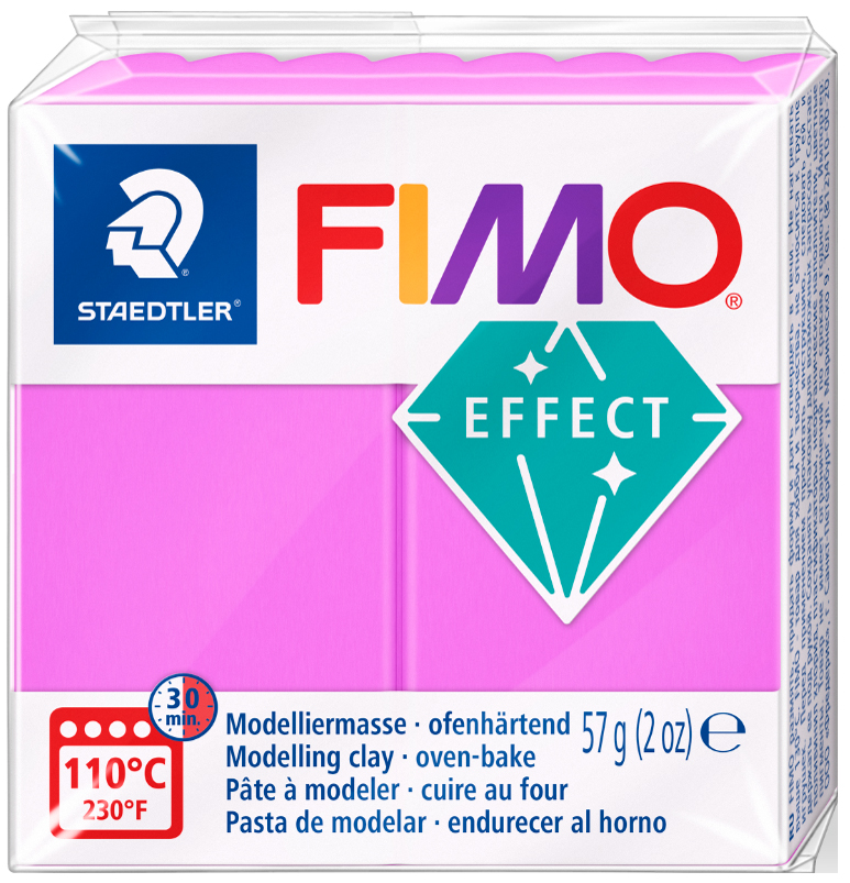 4007817064016 - 6 x Modelliermasse Fimo Kunststoff 57g effect neon lila