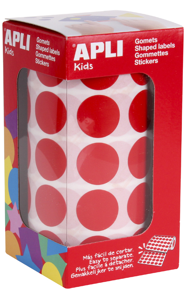 8410782048619 - apli Kids Sticker Creative Rund auf Rolle rot