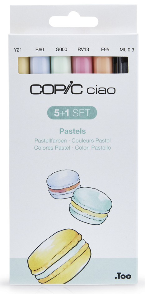 COPIC Marker ciao, 5+1 Set , Pastels,