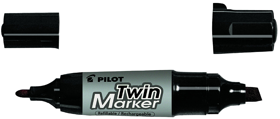 PILOT Permanent-Marker , Twin Marker Jumbo, , schwarz