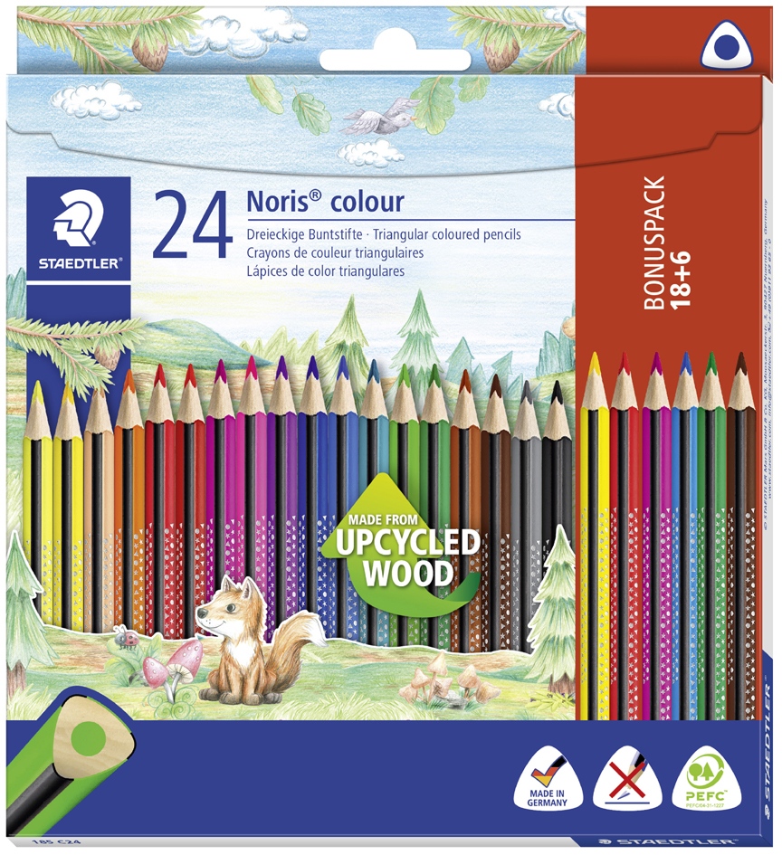 STAEDTLER Dreikant-Buntstift Noris colour, 18 + 6 Kartonetui