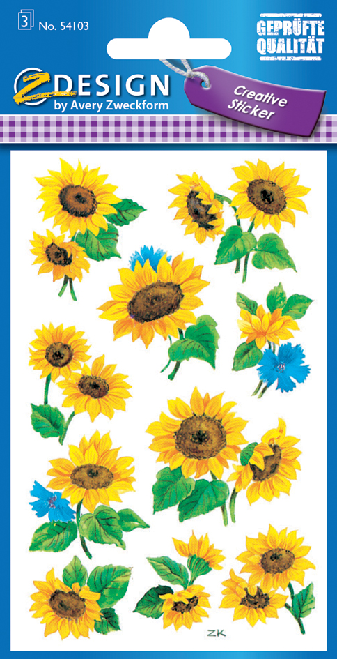 ZDesign CREATIVE Sticker , Sonnenblume,