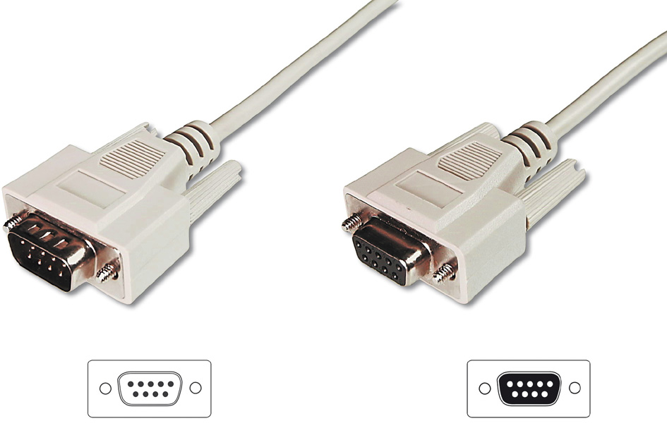 4016032301493 - DIGITUS Datatransfer Verlängerungskabel D-Sub9 S