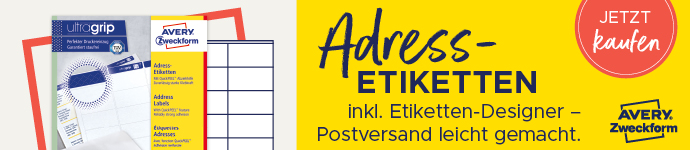 AVERY Zweckform Inkjet Adress-Etiketten, 45,7 x 21,2 mm