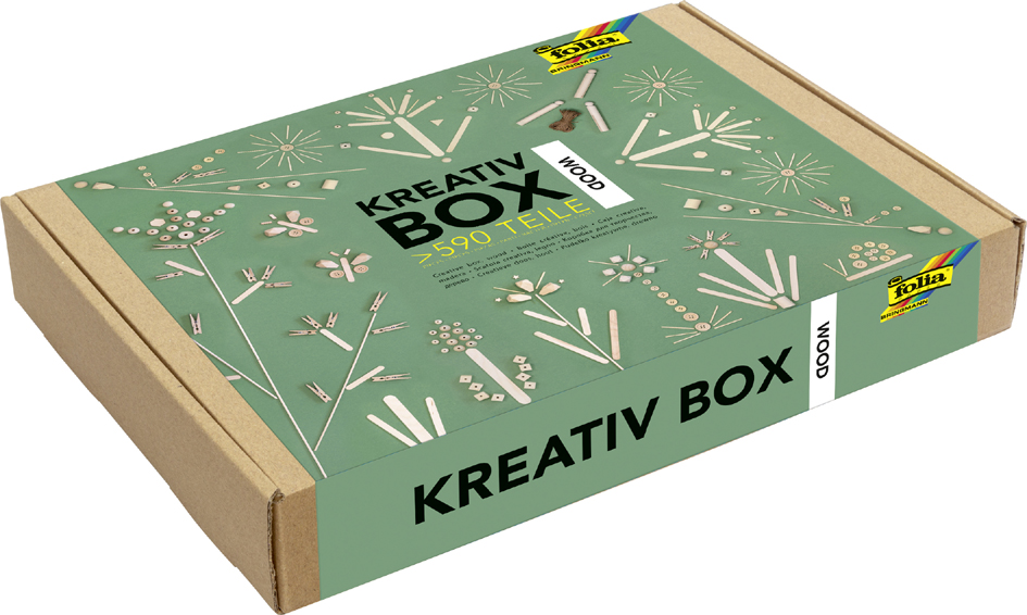 folia Kreativ Box , Wood, , Holz-Mix, über 590 Teile