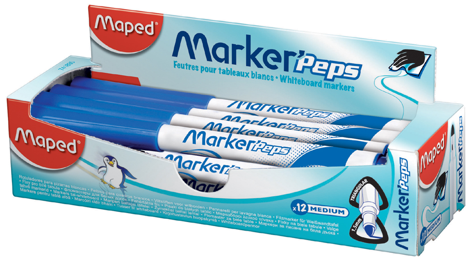 3154147418307 - Whiteboard-Marker MarkerPeps blau 12er Display