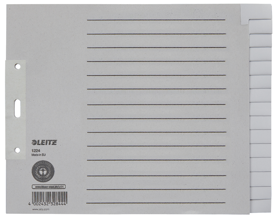 LEITZ Tauenpapier-Register, blanko, A4 Überbreite, 15-teilig