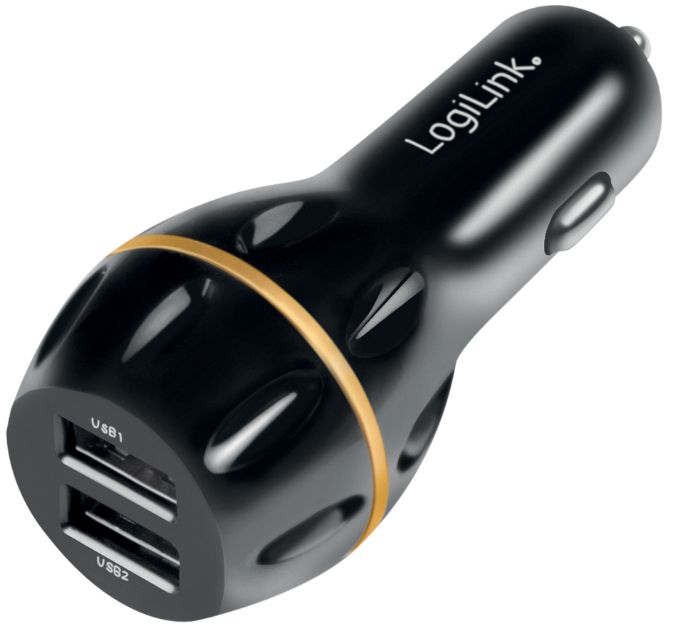 4052792054101 - LogiLink - Auto-Netzteil - 195 Watt - QC 20 QC 30 - 2 Ausgabeanschlussstellen (2 x USB) - auf Kabel Micro-USB