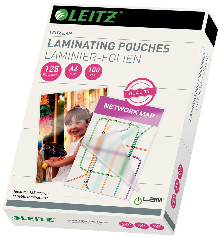 LEITZ Laminierfolientasche, DIN A5, glänzend, 250 mic