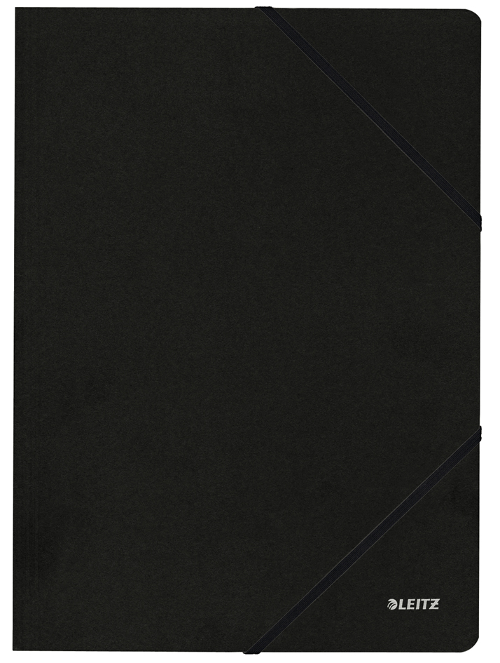 LEITZ Eckspannermappe, DIN A4, Karton 450 g/qm, schwarz
