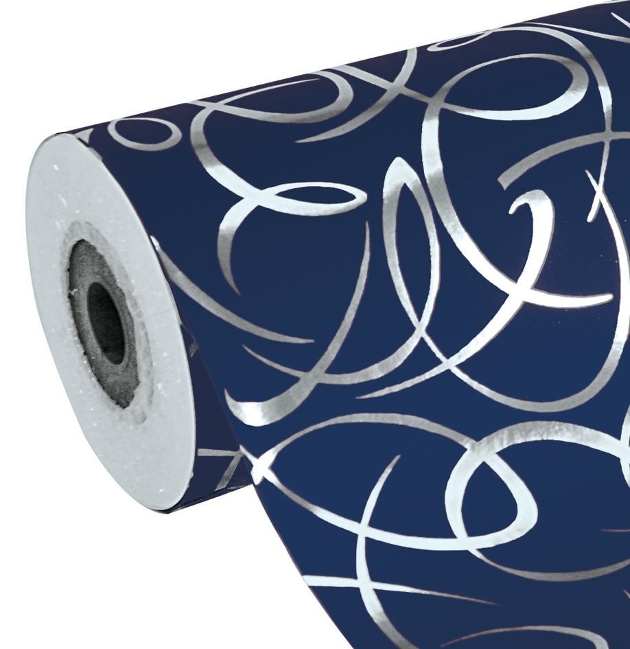 3329682119532 - Geschenkpapier Arabesque blau Secare-Rolle