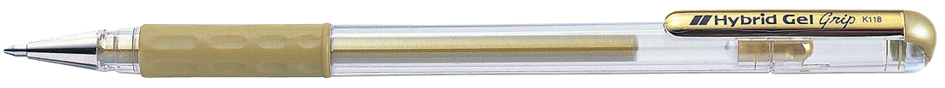 Pentel Gel-Tintenroller Hybrid Gel Grip K118L, weiß