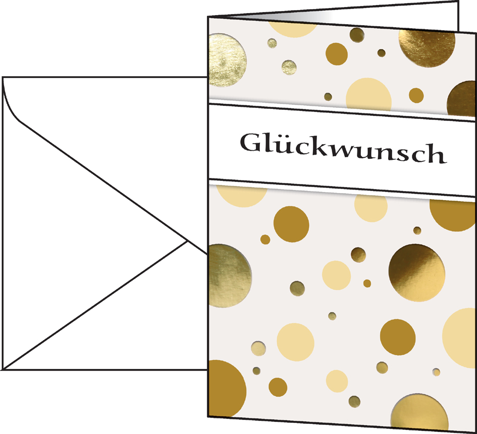 sigel Grußkarte , Golden Bubble, , (B)115 x (H)170 mm