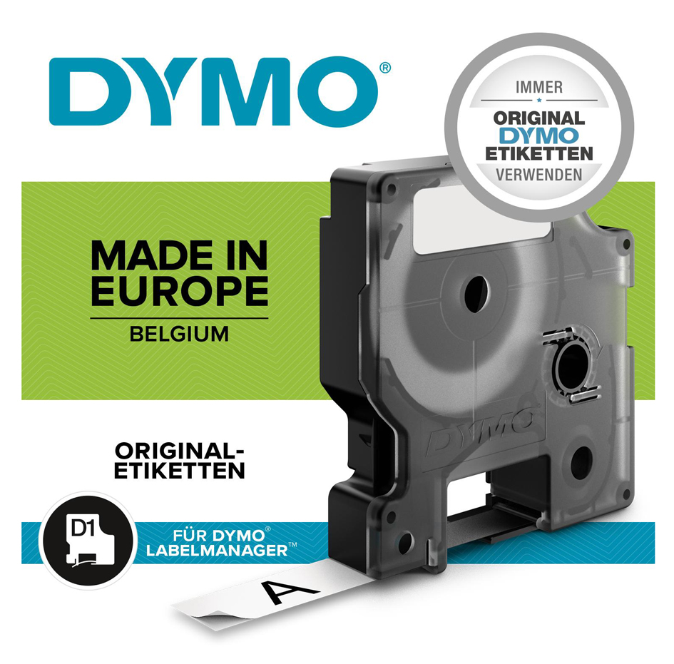 DYMO D1 Schriftbandkassette schwarz/grün, 9 mm x 7 m