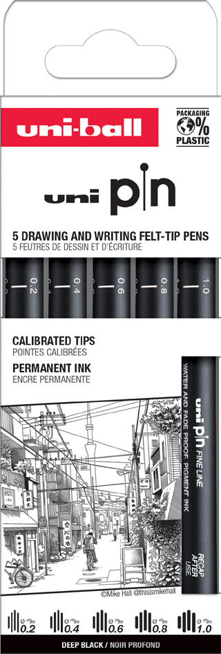 3296280043012 - Fineliner PIN ASP009 5er Set